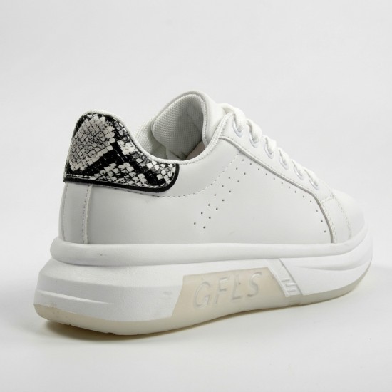 BY-0375 White/Snake Дамски маратонки
