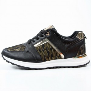 9313-3 Black/Gold Дамски маратонки