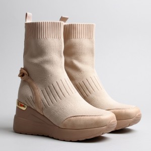 0108-2 Beige Дамски боти