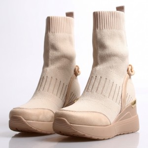 0108-2 Beige Дамски боти