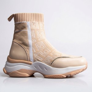 0129-2 Beige Дамски боти