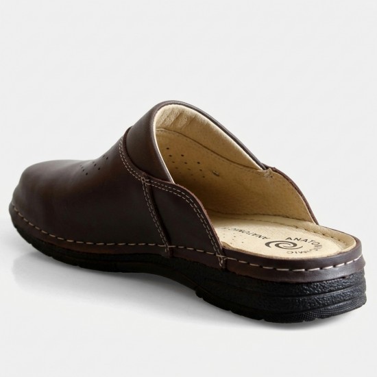 154126-1 Brown Мъжки чехли