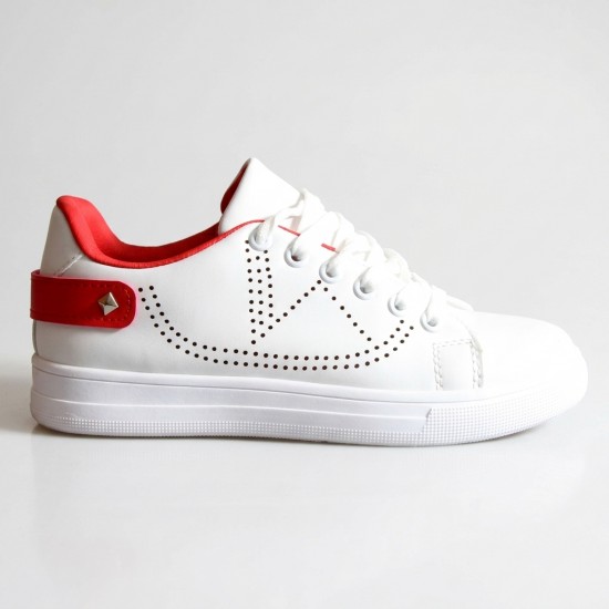 BY-0371-3 White/Red Дамски маратонки
