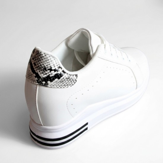 BY-0367-8 White/Snake Дамски маратонки