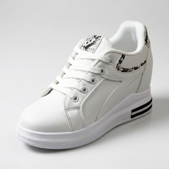 BY-0370-8 White/Snake Дамски маратонки