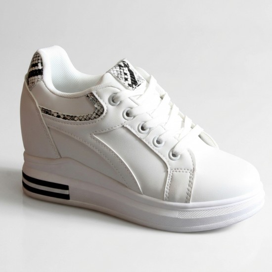 BY-0370-8 White/Snake Дамски маратонки