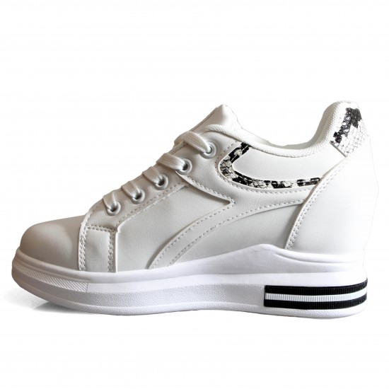 BY-0370-8 White/Snake Дамски маратонки