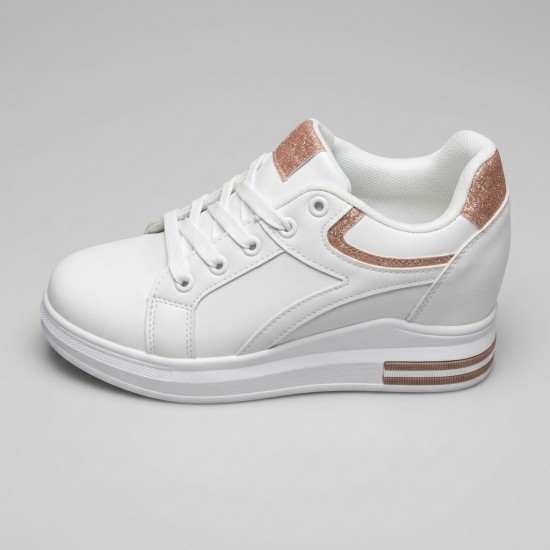 BY-0370-9 White/Champagne Дамски маратонки