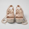 25953-01 Beige Дамски сандали на платформа