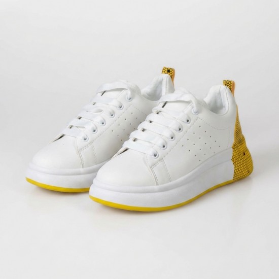 3008-13 White/Yellow Дамски маратонки