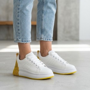 3008-13 White/Yellow Дамски маратонки
