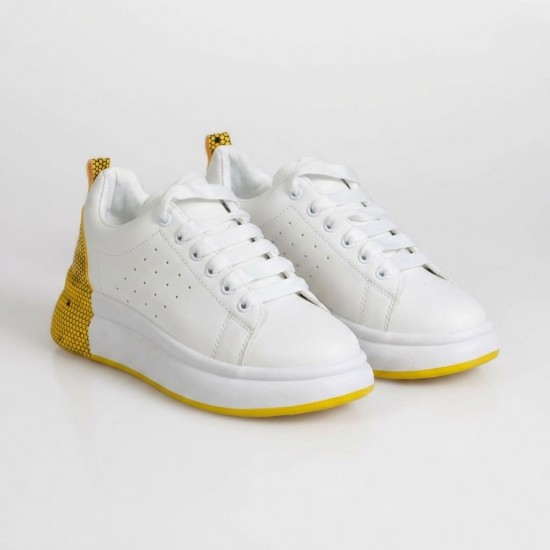 3008-13 White/Yellow Дамски маратонки
