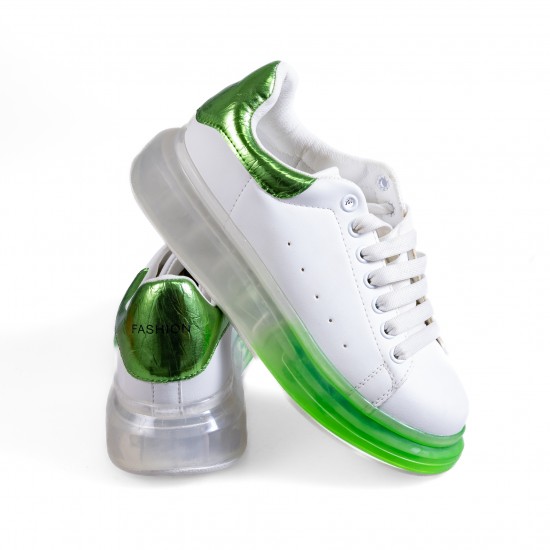 HY-234 White/Green Дамски ежедневни обувки