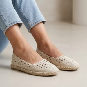A3425-3 Beige Дамски летни обувки