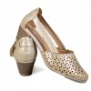 A2352-3 Beige Дамски летни обувки на токчета