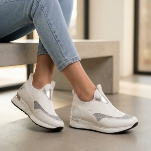D25-11 White Дамски спортни обувки