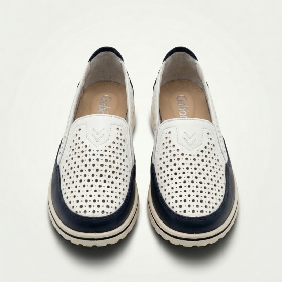 8808 White/Navy Дамски летни обувки