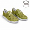 032 Green Дамски обувки от естествена кожа