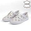 032 White Дамски обувки от естествена кожа