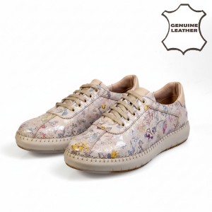 034 Beige Дамски обувки от естествена кожа