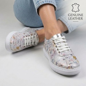 034 White Дамски обувки от естествена кожа