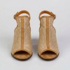 1266-7 Beige Дамски сандали на токчета