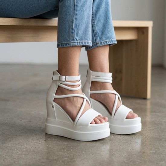 N2152-2 White Дамски сандали