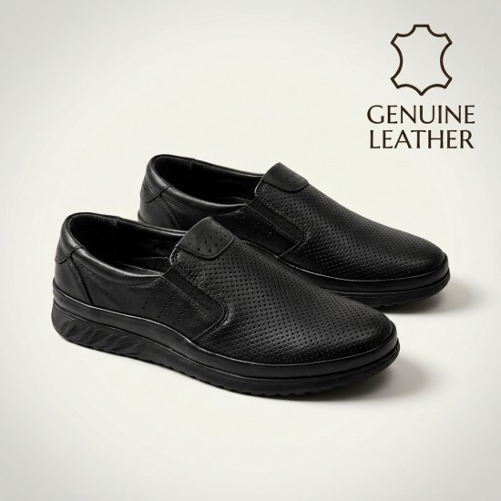MK5457-1 Black Мъжки обувки от естествена кожа