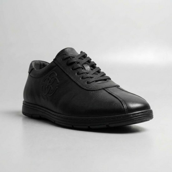 651007 Black Мъжки обувки от естествена кожа