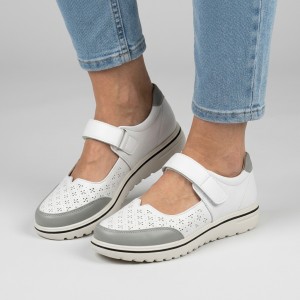 8809 WHITE/GRAY Дамски ежедневни обувки