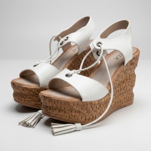 NF998-3 White Дамски сандали на платформа