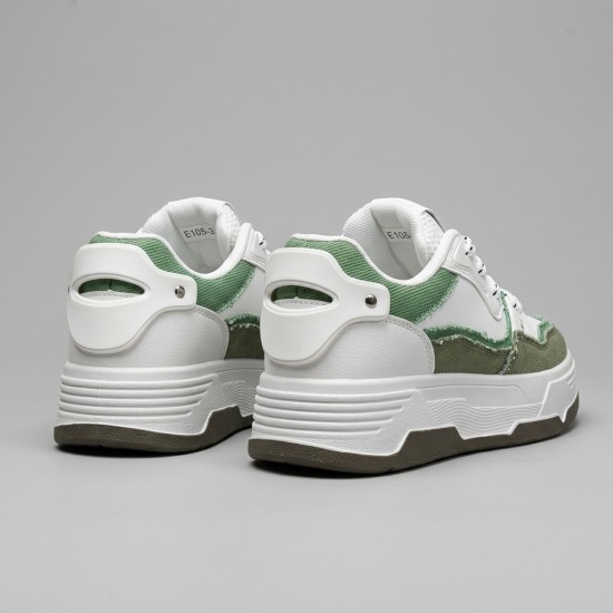 E105-3  White/Green Дамски маратонки
