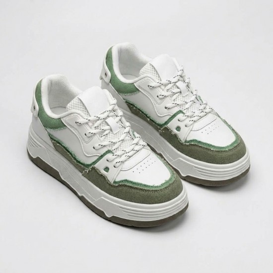 E105-3  White/Green Дамски маратонки