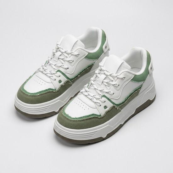 E105-3  White/Green Дамски маратонки