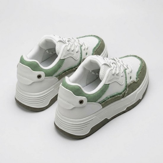 E105-3  White/Green Дамски маратонки