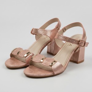 6804-3 Pink Дамски сандали на токчета