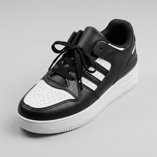 OX-2218-3 Black/White Дамски маратонки на токчета
