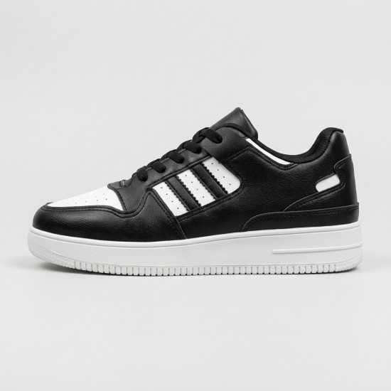 OX-2218-3 Black/White Дамски маратонки на токчета
