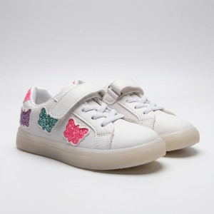 0076-1 White/Plum Детски обувки