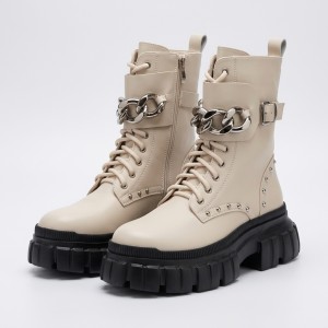 0308-2 Beige Дамски боти