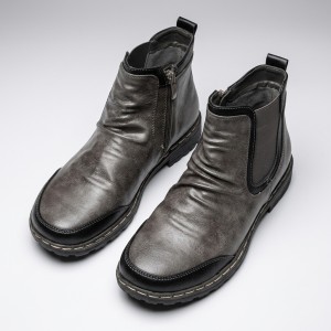 9673-5 Grey/Black Дамски боти