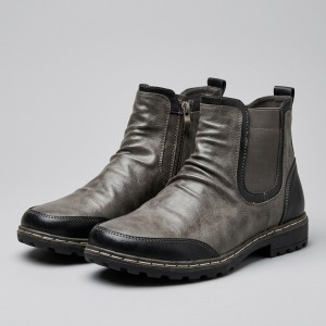 9673-5 Grey/Black Дамски боти