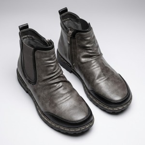 9673-5 Grey/Black Дамски боти