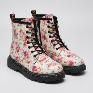 2200-3 Pink/Flower Дамски боти