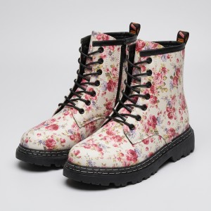 2200-3 Pink/Flower Дамски боти