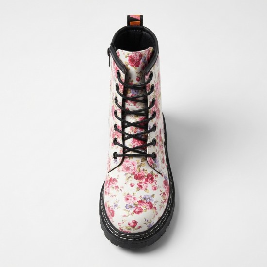 2200-3 Pink/Flower Дамски боти