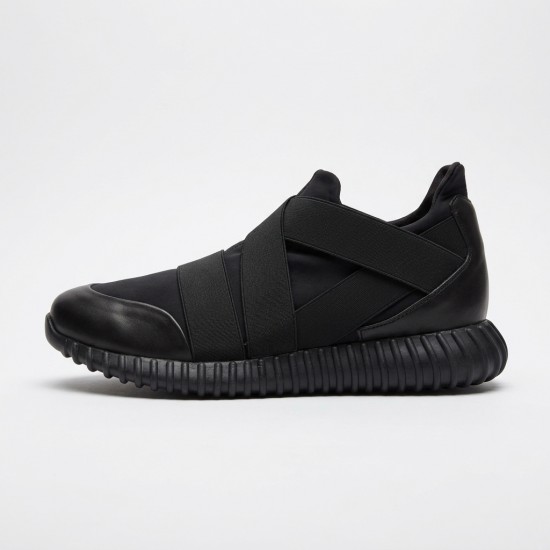 5102M/093 Black Мъжки маратонки от естествена кожа