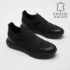 5102M/093 Black Мъжки маратонки от естествена кожа
