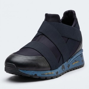 5102 Blue Дамски маратонки от естествена кожа