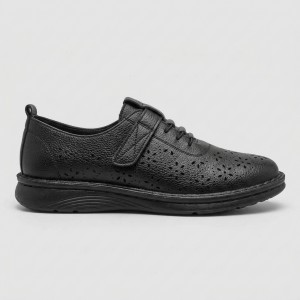 S599-1 Black Дамски летни обувки от естествена кожа